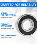 608 2RS Ball Bearings 8x22x7mm Deep Groove Rubber Sealed Set Of 10 Bearing Steel with chrome steel ring and sealed protection