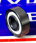 20-Pack 608 Full Ceramic Si3N4 Open Skate Bearings side view showing black ceramic material and open design.