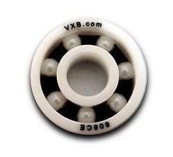 608-ZrO2 Full Ceramic Open Ball Bearing with Nylon Cage Bore Dia. 8mm OD 22mm Width 7mm - VXB Ball Bearings