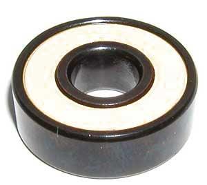 608B-2RS Sealed Black Bearing with Bronze Cage and white Seals 8x22x7mm - VXB Ball Bearings