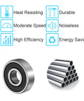 22-Pack 608-2RS Sealed Deep Groove Ball Bearings 8mm x 22mm x 7mm with durability and efficiency icons