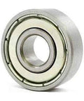 608ZZ Electric Motor Bearing - 8x22x7mm - Chrome Steel - Steel Cage side view showcasing the metal shields and smooth finish.