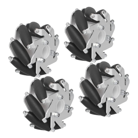 4 Pcs Mecanum Wheel 60mm Omni Directional Wheel Aluminum DIY Smart RC Robot Left Right Drive Components With Rubber Rollers