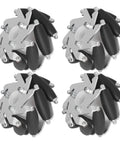 4 Pcs Mecanum Wheel 60mm Omni Directional Wheel Aluminum DIY Smart RC Robot Left Right Drive Components With Rubber Rollers