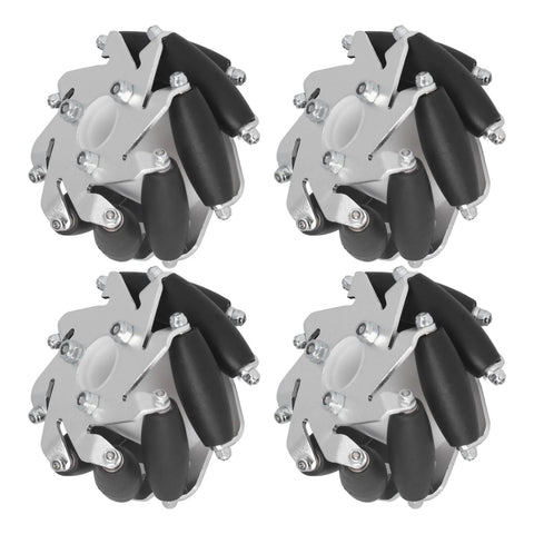4 Pcs Mecanum Wheel 60mm Omni Directional Wheel Aluminum DIY Smart RC Robot Left Right Drive Components With Rubber Rollers