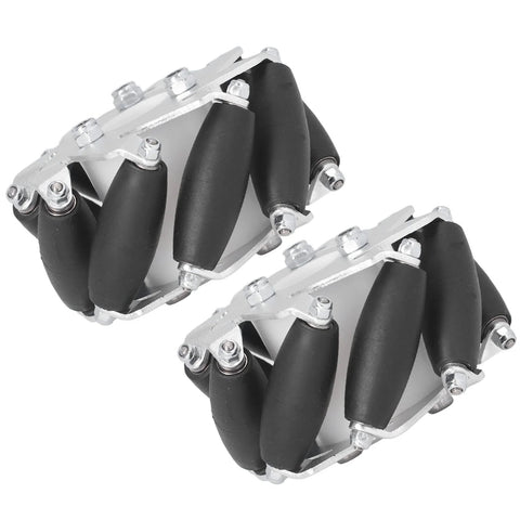 4 Pcs Mecanum Wheel 60mm Omni Directional Wheel Aluminum DIY Smart RC Robot Left Right Drive Components With Rubber Rollers