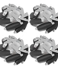4 Pcs Mecanum Wheel 60mm Omni Directional Wheel Aluminum DIY Smart RC Robot Left Right Drive Components With Rubber Rollers Built For Heavy Duty Load Up To 10 Kilograms And Versatile Movement Great For Car Parts Accessories