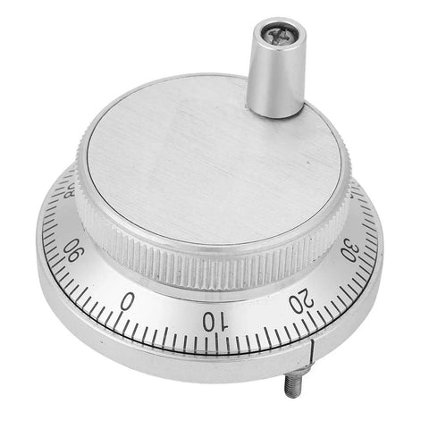 60mm Handwheel Manual Pulse Encoder With Four Terminals For CNC Control Systems 5V Rotary Knob in metal for mills and lathes.