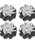 4 Pcs Mecanum Wheel 60mm Omni Directional Wheel Aluminum DIY Smart RC Robot Left Right Drive Components With Rubber Rollers Built For