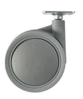Front view of 60mm Caster Wheel 66 Lbs - Polypropylene - Top Plate Mount for smooth motion in mechanical systems, 1-pack.