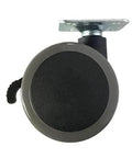 60mm Caster Wheel 77 Lbs - Nylon - PVC - Top Plate Mount with swivel design and durable top plate attachment.