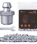 One Eighth Inch Twenty Seven Zerk Grease Fittings Kit With Wrench For Quick Installation Heavy Duty Pro Grade 60 Pieces