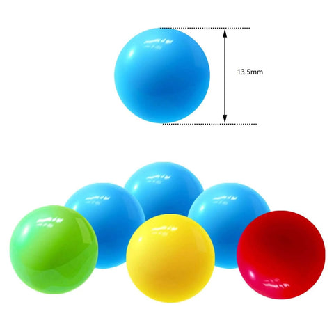 60Pcs Game Replacement Marbles Balls Compatible with Hungry Hungry Hippos, acrylic marbles 13.5mm in red, yellow, blue, green