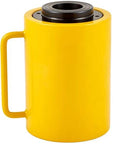 ✝️ 60T 2 Inch Hydraulic Cylinder Jack Hollow Single Acting Hydraulic Ram Cylinder 50mm Hydraulic Lifting Cylinders yellow casing