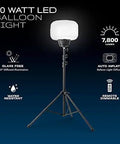 60W LED Balloon Light With Tripod For Outdoor Events By E Z UP 7,800 Lumens Over 5,000 Sq Ft 360 Degree Illumination Water Resistant
