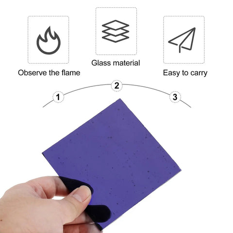Blue Cobalt Glass Sheet For Chemistry Experiments Pro Grade Lab Gear Glassware Shield And Filter Sheet For Laboratories And Industrial Cement Work Durable Easy Clean Sturdy Experimental Device For Research, hand-held square sheet