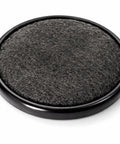 3 Inch Steel Furniture Caster Cups with Carpet Bottom Ultimate Heavy Duty Floor Protectors showing black carpet grip surface.