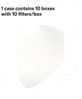 N95 Respirator Filter 5N11 Disposable For Non Oil Based Particulates NIOSH Approved Packs, single filter against white background