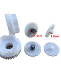 Kids Ride On Toy Car 390 Gearbox Gear Set With WW-3 WW-4 Gears full 44T large gear, 8T middle gear, and lubes shown