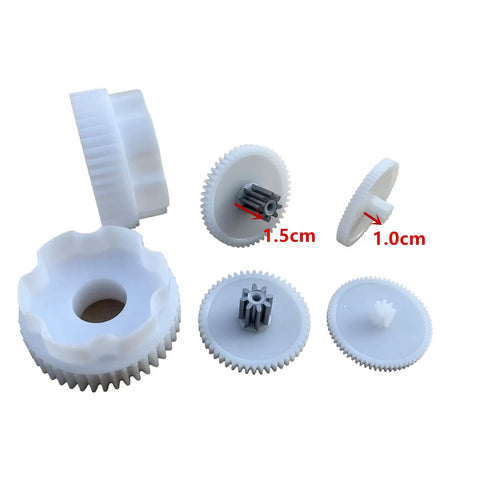 Kids Ride On Toy Car 390 Gearbox Gear Set With WW-3 WW-4 Gears full 44T large gear, 8T middle gear, and lubes shown
