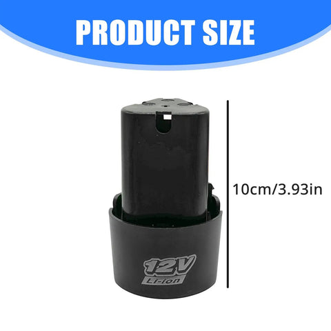 Built Tough 12V Drill Battery Shell Case Replacement For Cordless Power Tool Housing And Blower Lithium Battery Cover Upgrade showing size of 10cm/3.93in.