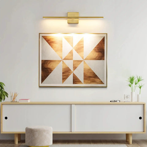 Gold Vanity Light Over Mirror 24 Inch LED 18W, Dope Warm 3500K Modern Bathroom Sconce Wall Lighting with Acrylic Shade