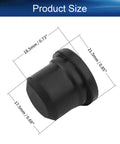 Rubber Stopper For 17.8mm Hole Seal And Cable Gland Enclosures 18x22mm Black, dimensions shown, product size diagram.