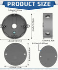 Diagram of 4 Pack 4 Inch Round Old Work Electrical Boxes With Covers Weatherproof Outdoor Outlet Junction Box dimensions