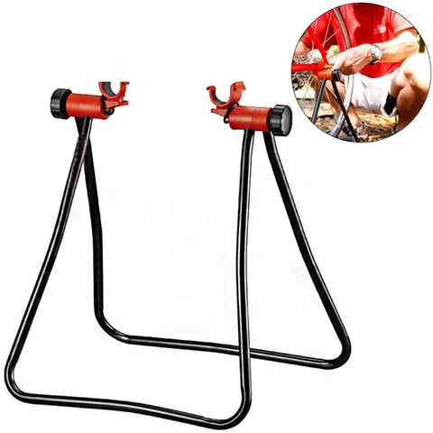 Foldable Bike Repair Stand For Home Garage Use Aluminum Portable Height Adjustable Floor Stand For Indoor And Outdoor Use Fits Most Bikes Easy Setup And Maintenance