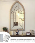 Heavy Duty 2 Inch Aluminum French Cleat Picture Hanger Kit with hardware supporting mirror on wall, invisible mount system