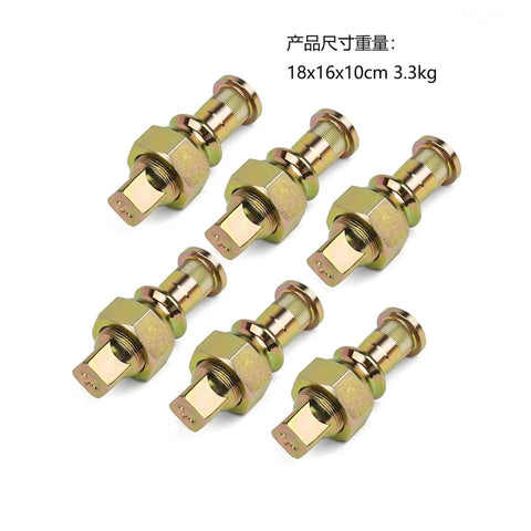 Sweet 6PC Wheel Nuts Stud Kit Fits Rear Left Side For Isuzu NPR NPR HD NQR NRR Trucks Replaces 8-97147-614-2 And 8-97359-810-0 Plugs Right In. 6-piece metal wheel stud kit, 18x16x10cm