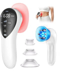 5 In 1 Body Sculpting Machine With Massage Cupping Red Light Therapy And Gua Sha for body and face, shown with attachments