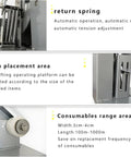 Dfedhf Compact Vegetable Strapping Machine With Adjustable Tension And Multi-Hole Design For Efficient Farm Packaging showing return spring and item placement area.