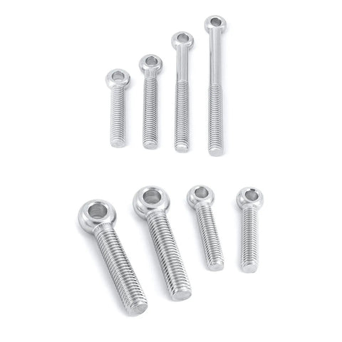 304 Stainless Steel Shoulder Eye Bolt M20 Heavy Duty Lifting Eyebolt For Industrial Machinery And Rigging High Strength Forged Steel Safe Load Bearing Quick Install Durable Lift Tool 1 Pcs, angled view