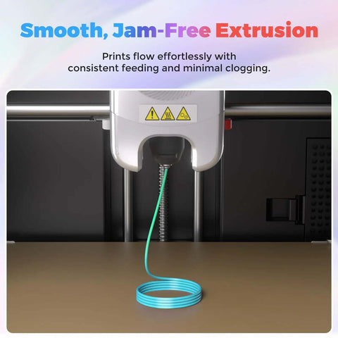 3D printer extruding Silk PLA Filament 1.75mm, 1Kg Spool for 3D Printing, slick glossy finish, precise dimensional accuracy 0.02mm