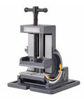 Rock Solid Adjustable Tilting Bench Vise And Precision Work Clamp Built Like A Tank For Woodworking And Metal Drilling Machines No Sweat Smooth Quick Release Lever with rotating angle feature.