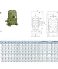 Heavy Duty Worm Gear Reducer Built Tough For No Fuss Setup And Slick Operation Across Factory Floors and Warehouse Crews in green housing.