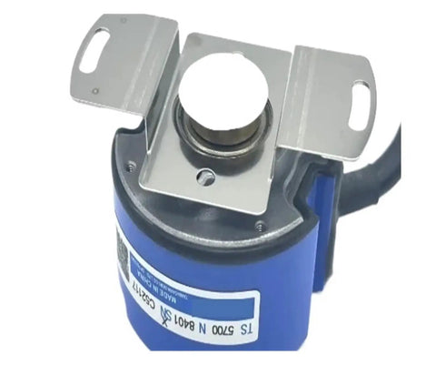 Close-up view of Absolute Rotary Encoder And Incremental Encoder Kit TS2640N321E64 OIH48 TS5214N8566 in heavy-duty metal housing.