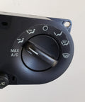 Close-up of Ford Black HVAC Temperature Control Panel With Push Button Rotary Actuator And Manual Operation Genuine Ford Part Replacement Climate Control Module For Ford Vehicles 1L2Z19980AA showing airflow knob.