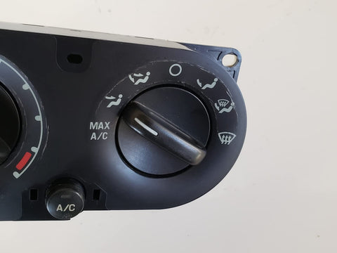 Close-up of Ford Black HVAC Temperature Control Panel With Push Button Rotary Actuator And Manual Operation Genuine Ford Part Replacement Climate Control Module For Ford Vehicles 1L2Z19980AA showing airflow knob.