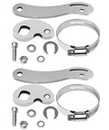Universal Torque Arm Conversion Kit M14 for E-Bike Front or Rear Hub Motors, includes two stainless steel arms and hardware.