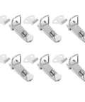 Top Shelf Spring Loaded Toggle Latches In Durable Stainless Steel For Secure Toolbox And Cabinet Catch Hardware Set Of 6 Heavy Duty Locks in a neat arrangement.
