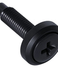 Close-up of a Server Rack Screws 50 Pack 10 32 Steel With Attached Nylon Washers And Pilot Point Heads For Network Racks Enclosures And Cabinets