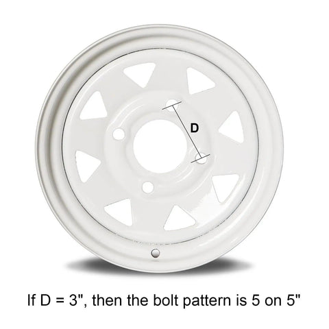 Trailer Idler Hub Kit Set Of 2 For 3500 Lb Axles, 5 On 5 Inch Bolt Pattern showing bolt layout