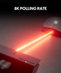 Es FS1 Wireless Gaming Mouse Pro Level Precision For Real Gamers With 56g Symmetrical Design And Low Profile Hump Black Finish showing 8K polling rate.
