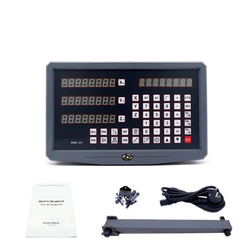 Three Axis Digital Readout For Milling Lathe Turning And EDM Wire Cutting With Large LCD Scale Display, Global 80 250V Power