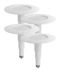 4 Pack 5 To 6 Inch LED Recessed Can Lights With Adjustable Length, Retrofit Downlights, ETL Damp Rated, angled view