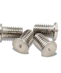 Heavy Duty 304 Stainless Steel M3 Welding Studs And Spot Stud Screws For Metal Fabrication 200 Pack, close-up view of studs.