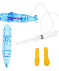 Submarine RC Drone Buoyancy Demo Toy for Kids and Teens Learn Floating and Diving Principles with syringe, blue plastic parts, balloons