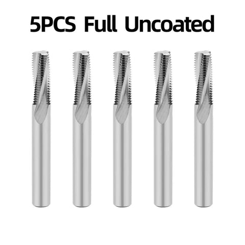 Threaded Milling Cutter Set With Single Tooth CNC End Mills For Aluminum Threading Countersink Ready 5Pcs Carbide Tools
